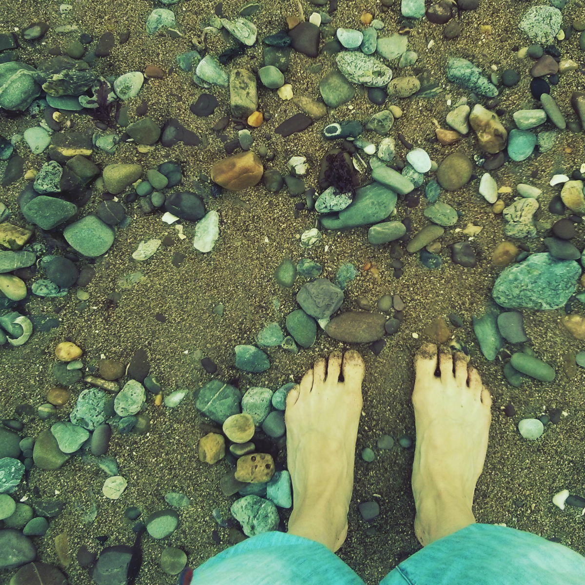 Feet in sand