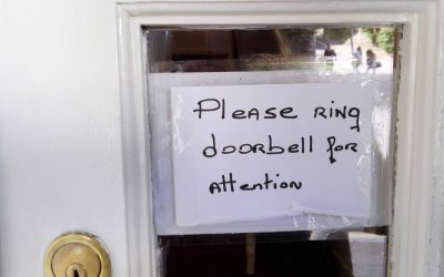 Ring doorbell for attention